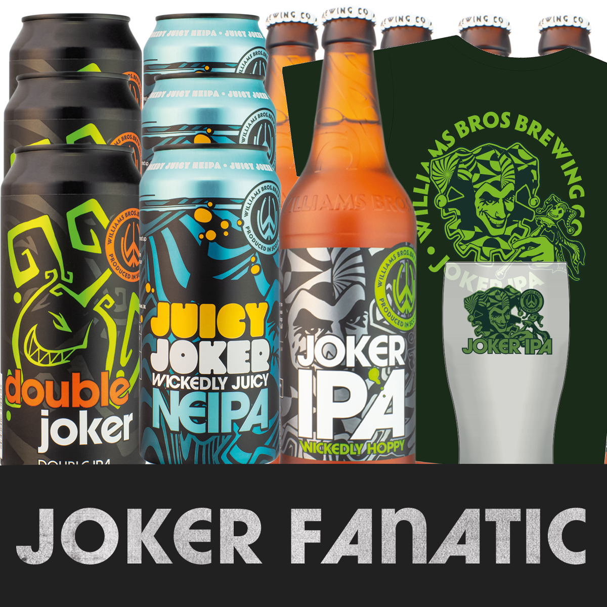 Joker IPA selection of beer and merchandise